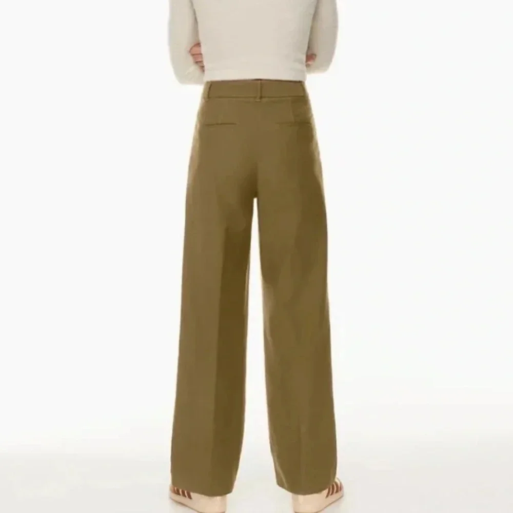 Wilfred Free Aritzia Dion Pant size 4 brown women’s pleated wide leg pants - Picture 4 of 12